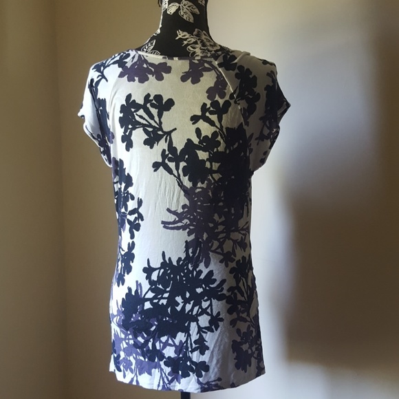 Banana Republic💙 Black/White/Gray Tunic Tee - Picture 2 of 7